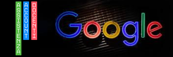 logo google con scritta assistenza account docenti